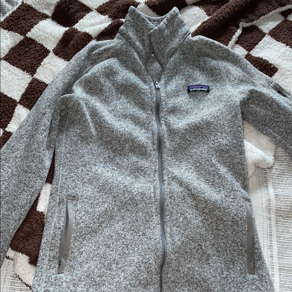 Patagonia Gray Full-Zip Fleece Jacket